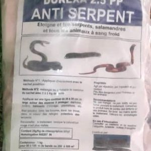 Poudre anti-serpents DUREXA 2.5 PP 1 kg – Hygiène publique, domicile, bureau, ferme, exploitation agricole