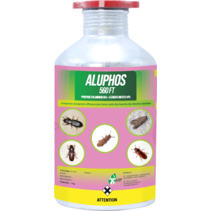 Insecticide ALUPHOS 560 FT 150 gr – Céréales, aliments de bétail, feuilles de tabac
