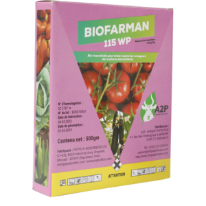 Bio-insecticide liquide BIOFARMAN 115 WP 500 gr – Cultures maraichères
