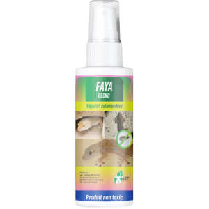 Répulsif anti-salamandres 100% naturel FAYA GECKO 100 ml – Domicile, bureau, bureau, restaurent, hôtel, entrepôt, hygiène publique