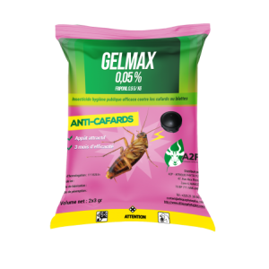 Insecticide en poudre anti-cafards GELMAX 0,05% 2×3 gr – Hygiène publique, domicile, bureau, restaurant, bureau, entrepôt